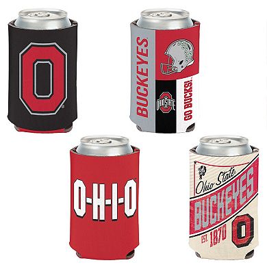 WinCraft Ohio State Buckeyes 4-Pack 12oz. Can Cooler Set