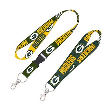 WinCraft Green Bay Packers 2-Pack Lanyard with Detachable Buckle & Key Strap Set