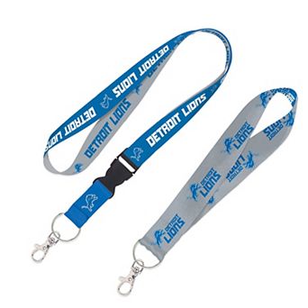 WinCraft Detroit Lions 2-Pack Lanyard with Detachable Buckle & Key Strap Set