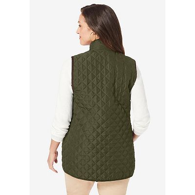 Jessica London Plus Size Quilted Vests Womens Plus Size Quilted