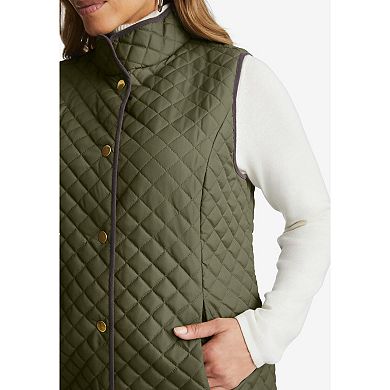 Jessica London Women's Plus Size Quilted Vest