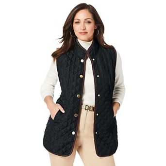 Jessica London Women's Plus Size Quilted Vest