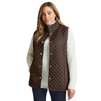 Jessica London Women's Plus Size Quilted Vest