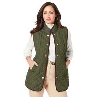Jessica London Women's Plus Size Quilted Vest