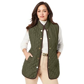Jessica London Women's Plus Size Quilted Vest