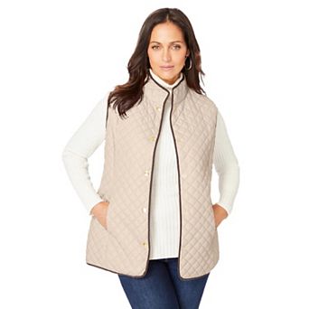 Jessica London Women's Plus Size Quilted Vest
