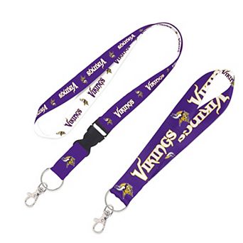 WinCraft Minnesota Vikings 2-Pack Lanyard with Detachable Buckle & Key Strap Set