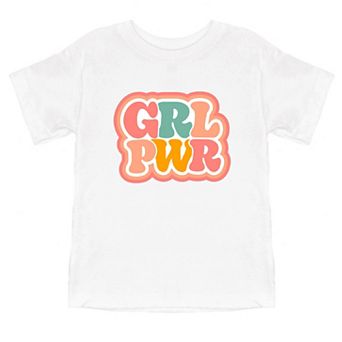 Girl Power Retro Toddler Short Sleeve Graphic Tee