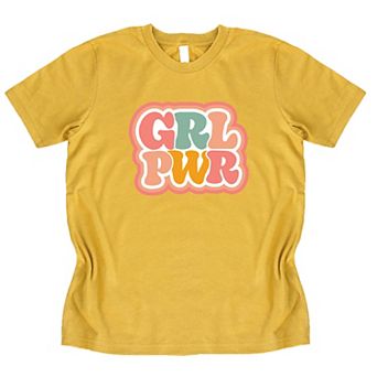 Girl Power Retro Youth Short Sleeve Graphic Tee