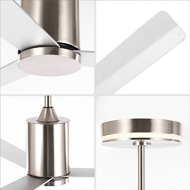 Levi 1-light Minimalist 6-speed Iron Height Adjustable Integrated Led Ceiling Fan With Remote