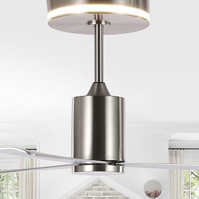 Levi 1-light Minimalist 6-speed Iron Height Adjustable Integrated Led Ceiling Fan With Remote