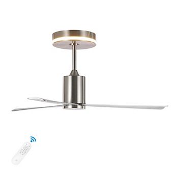 Levi 1-light Minimalist 6-speed Iron Height Adjustable Integrated Led Ceiling Fan With Remote
