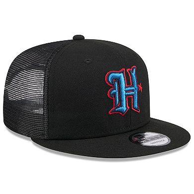 Men's New Era Black Houston Texans Shade 9FIFTY Trucker Snapback Hat