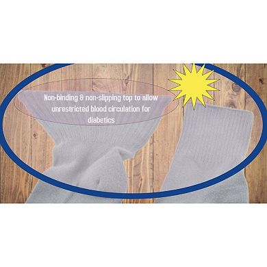 Diabetic Arthritic Cotton Ankle Cushioned 3 Pair Pack Men Socks