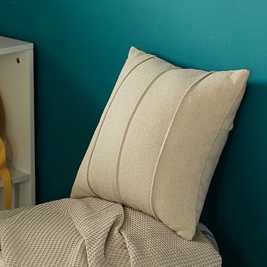 Handwoven Cotton Throw Pillow Cover with Over Sewn Seams