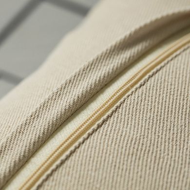 Handwoven Cotton Throw Pillow Cover with Over Sewn Seams