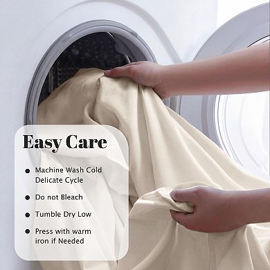 SUPERIOR Egyptian Cotton 530 Thread Count Solid Deep Pocket Sheet Set with Pillowcases