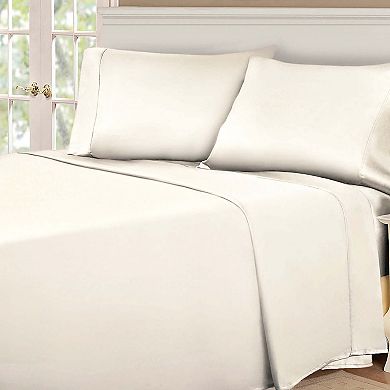 SUPERIOR Egyptian Cotton 530 Thread Count Solid Deep Pocket Sheet Set with Pillowcases
