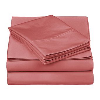 SUPERIOR Egyptian Cotton 530 Thread Count Solid Deep Pocket Sheet Set with Pillowcases