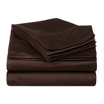 SUPERIOR Egyptian Cotton 530 Thread Count Solid Deep Pocket Sheet Set with Pillowcases