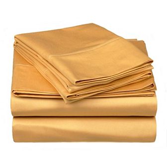 SUPERIOR Egyptian Cotton 530 Thread Count Solid Deep Pocket Sheet Set with Pillowcases