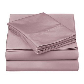 SUPERIOR Egyptian Cotton 530 Thread Count Solid Deep Pocket Sheet Set with Pillowcases