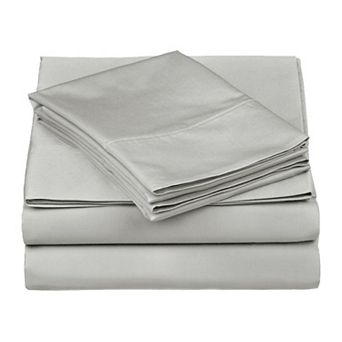 SUPERIOR Egyptian Cotton 530 Thread Count Solid Deep Pocket Sheet Set with Pillowcases