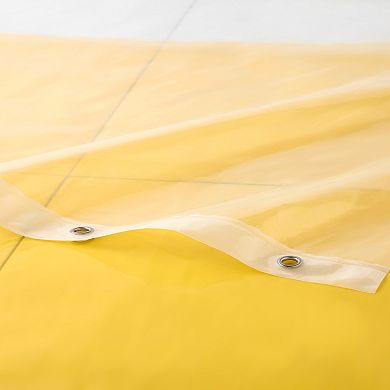 Town & Country Ciara Mod Colorblock & Clear Mold & Mildew Resistant Shower Curtain Liner