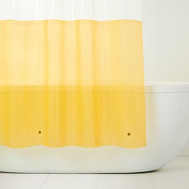 Town & Country Ciara Mod Colorblock & Clear Mold & Mildew Resistant Shower Curtain Liner