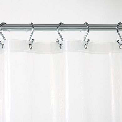 Town & Country Ciara Mod Colorblock & Clear Mold & Mildew Resistant Shower Curtain Liner