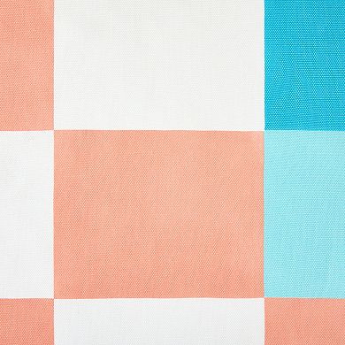 Town & Country Betty Bold Checkerboard Cotton-Rich Breathable Fabric Shower Curtain