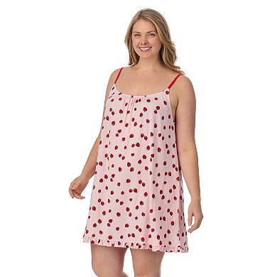 Plus Size Beauty Sleep Social Shirred Chemise