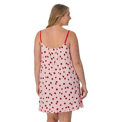 Plus Size Beauty Sleep Social Shirred Chemise