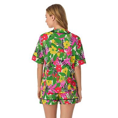 Women's Beauty Sleep Social Short Sleeve Button Front Pajama Top & Pajama Boxer Set