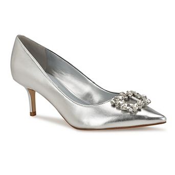 Nine West Avolon Women's Bridal Pointy Toe Embellished Dress Pumps