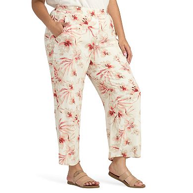 Plus Size AB Studio Back Elastic Waist Pants