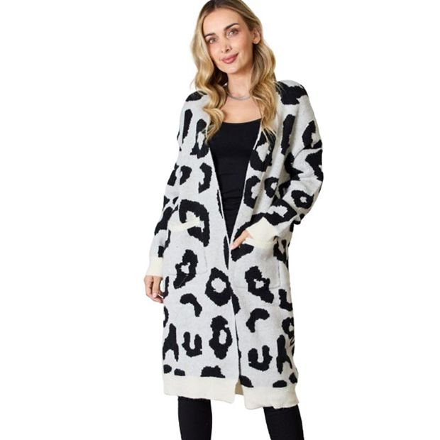 Kohls leopard cardigan sales