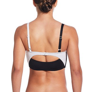 Women's Nike Color Block V-Neck Midkini Swim Top