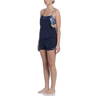Women's Nike Swim Floral Layered Tankini Top
