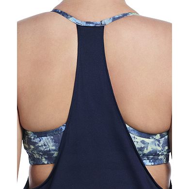 Women's Nike Swim Floral Layered Tankini Top