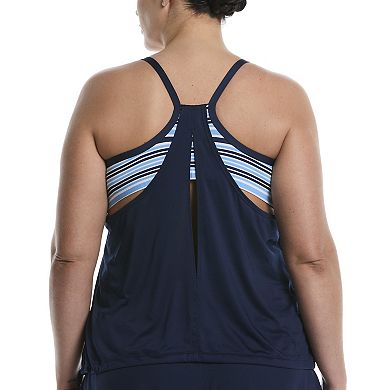 Plus Size Nike Layered Tankini Swim Top