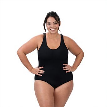 Women's Dolfin Aquashape Solid Scoopneck One-Piece Swimsuit
