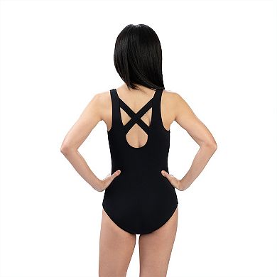 Women's Dolfin Aquashape Solid Scoopneck One-Piece Swimsuit