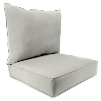 Jordan Manufacturing Sunbrella Solid Rectangular Boxed Edge Outdoor Deep Seat Chair Cushion Set