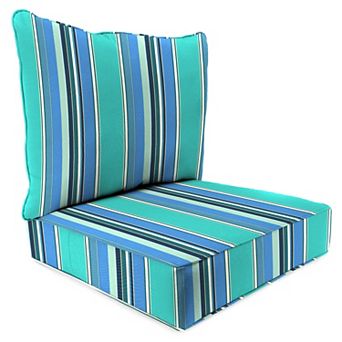 Jordan Manufacturing Sunbrella Solid Rectangular Boxed Edge Outdoor Deep Seat Chair Cushion Set