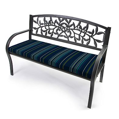 Jordan Manufacturing Sunbrella Canvas Regatta Rectangular Knife Edge Outdoor Settee Swing Bench Cushion