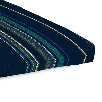 Jordan Manufacturing Sunbrella Canvas Regatta Rectangular Knife Edge Outdoor Settee Swing Bench Cushion