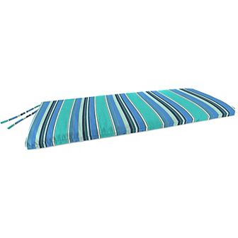 Jordan Manufacturing Sunbrella Canvas Regatta Rectangular Knife Edge Outdoor Settee Swing Bench Cushion