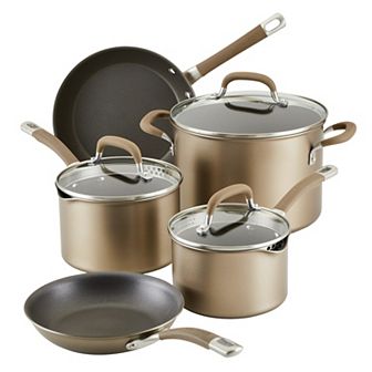 Circulon Premier Professional Non-Stick Cookware Induction Pots & Pans 8 pc Set Bronze