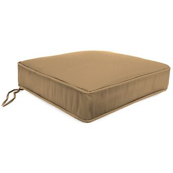 Jordan Manufacturing Sunbrella Canvas Regatta Rectangular Boxed Edge Outdoor Deep Seat Cushion
